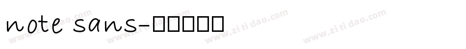 note sans字体转换